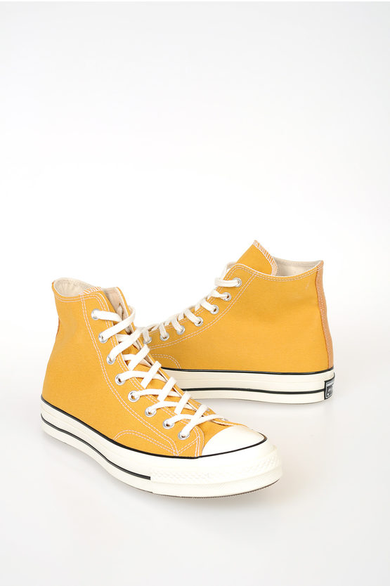 Converse All Star Chuck Taylor Cotton Sneakers With Embossed Logo In Yellow