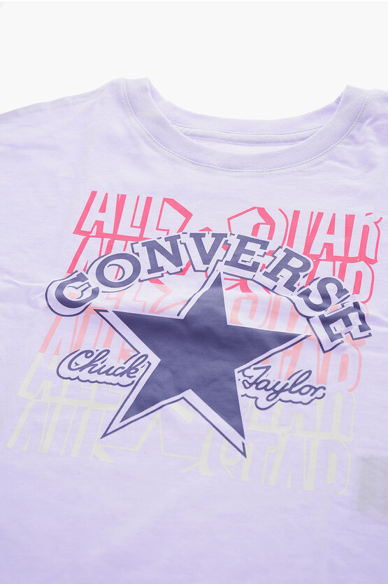ALL STAR CHUCK TAYLOR Crew-Neck BOYFRIEND T-shirt with Frontal Print Logo