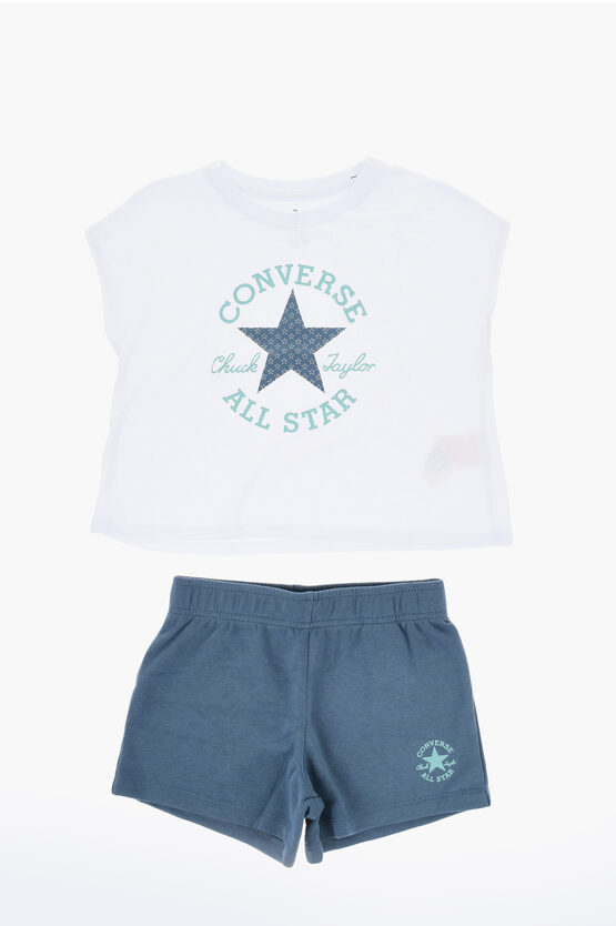 Converse All Star Chuck Taylor Crew-neck T-shirt And Shorts Set With