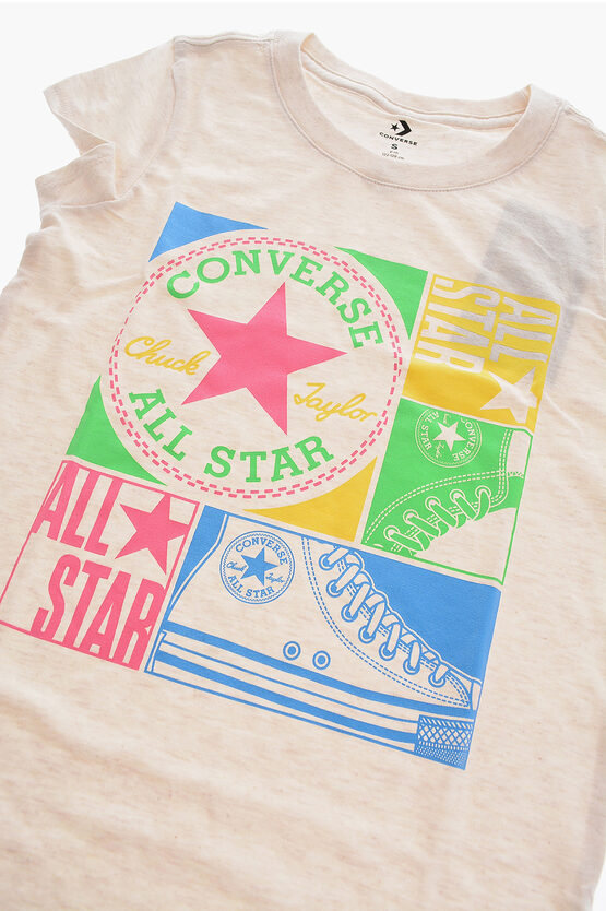 ALL STAR CHUCK TAYLOR Crew-Neck T-shirt with Glitter Print