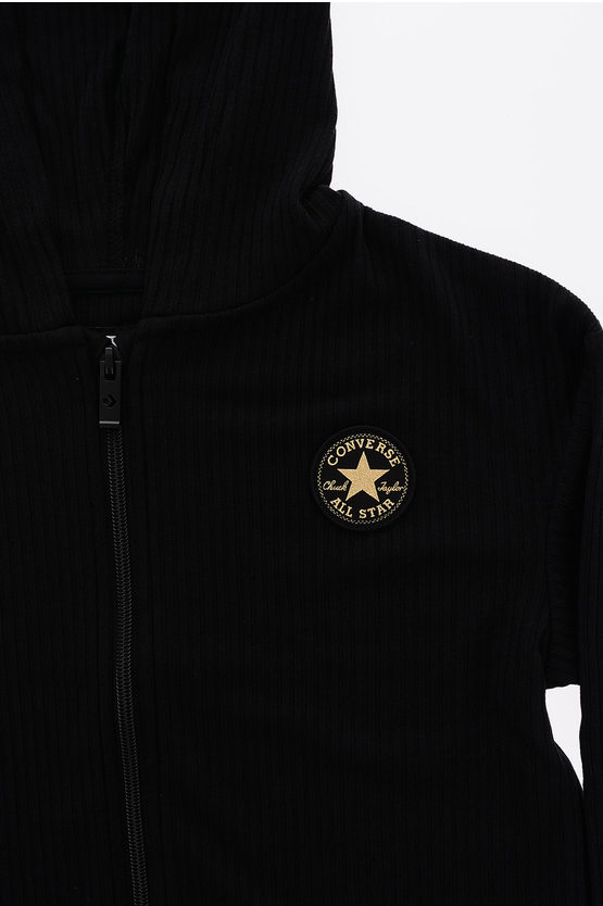 ALL STAR CHUCK TAYLOR Felpa a Coste con Cappuccio e Chiusura Zip