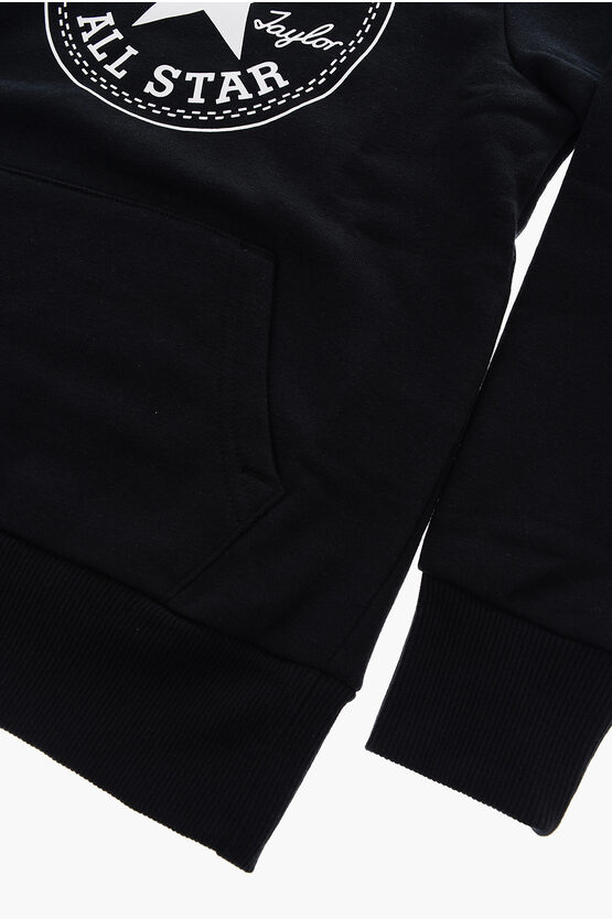 ALL STAR CHUCK TAYLOR Felpa con Cappuccio e Logo a Contrasto