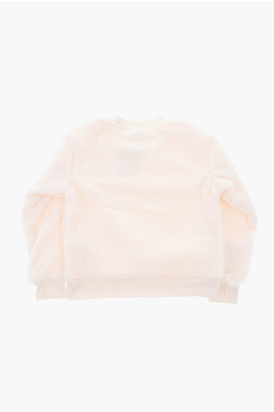 ALL STAR CHUCK TAYLOR Felpa Girocollo Sherpa con Logo Glitter