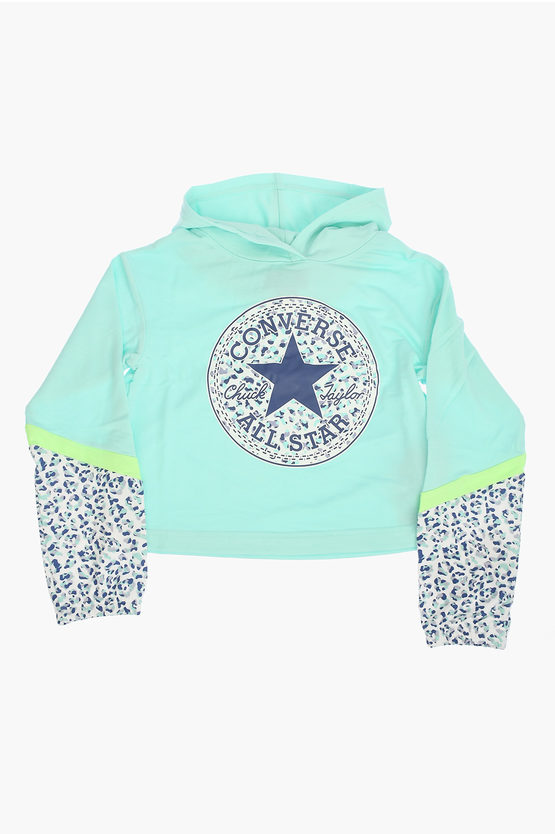 ALL STAR CHUCK TAYLOR felpa hoodie con dettagli animalier