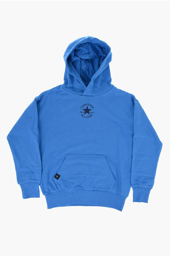 ALL STAR CHUCK TAYLOR Felpa Hoodie in Misto Cotone Garzato