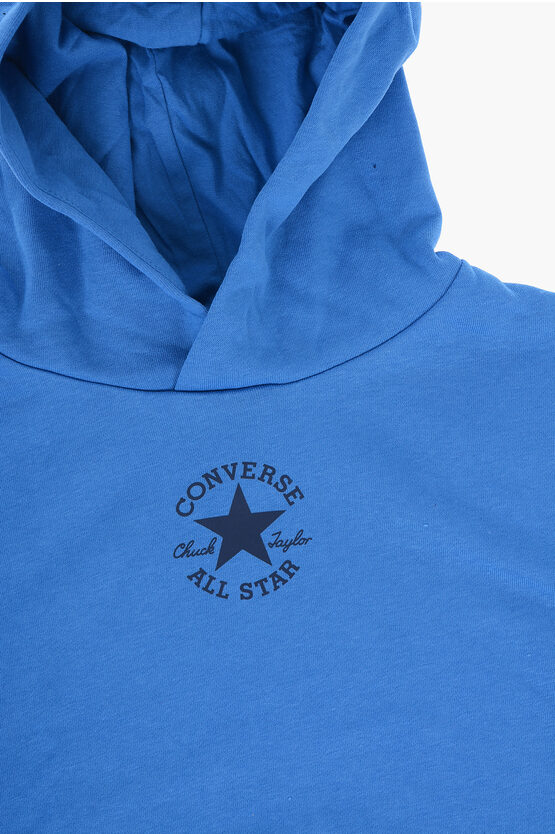 ALL STAR CHUCK TAYLOR Felpa Hoodie in Misto Cotone Garzato