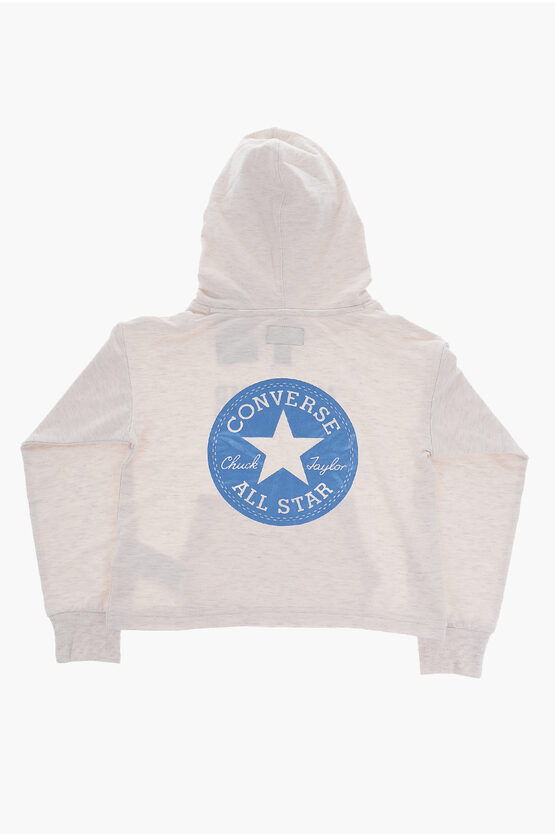 ALL STAR CHUCK TAYLOR Felpa Leggera con Cappuccio e Tasca a Toppa 