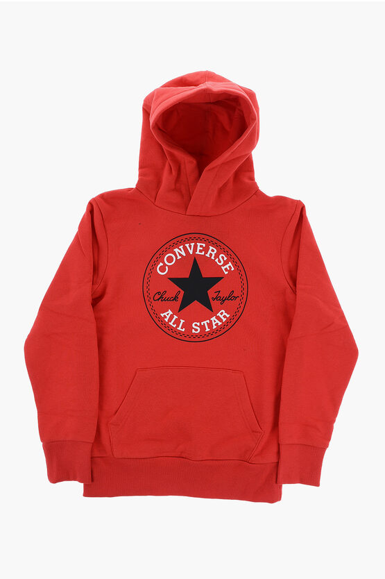 ALL STAR CHUCK TAYLOR Fleeced Cotton Hoodie with Patch Pocket