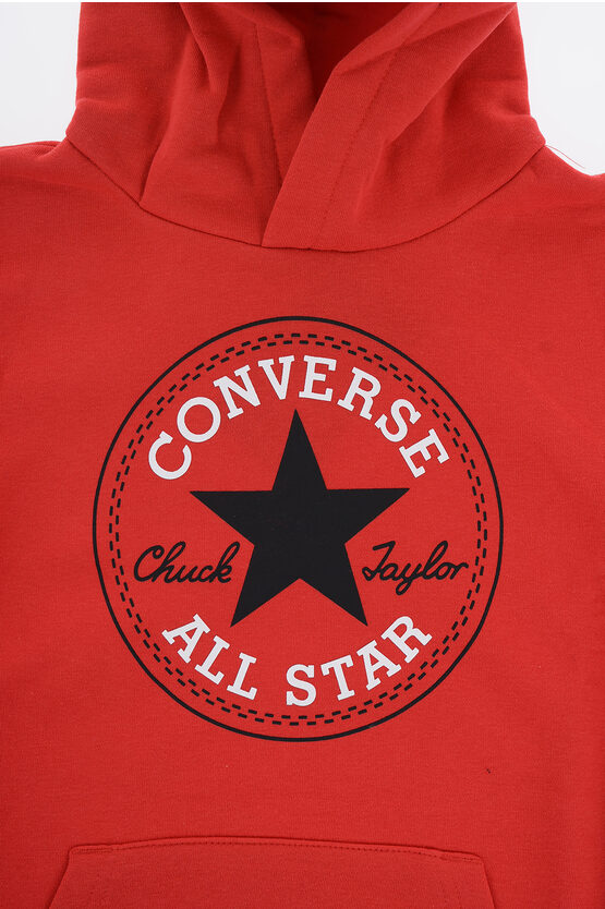 ALL STAR CHUCK TAYLOR Fleeced Cotton Hoodie with Patch Pocket