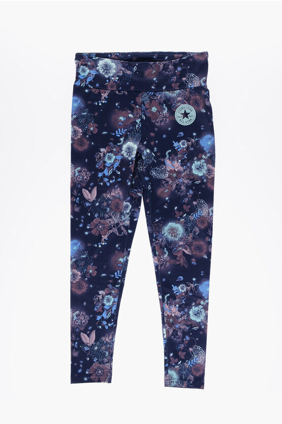 Converse All Star Chuck Taylor Floral-printed Leggings In Multi