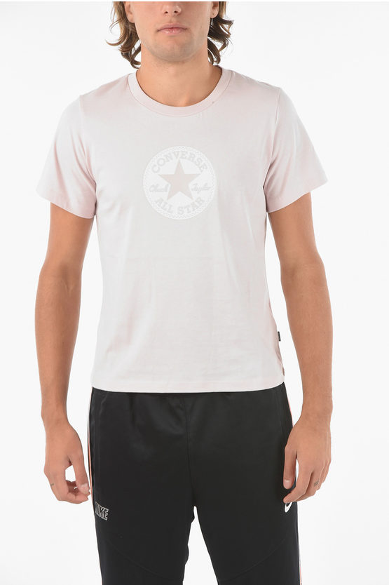 Converse All Star Chuck Taylor Front Printed Crew-neck T-shirt In White