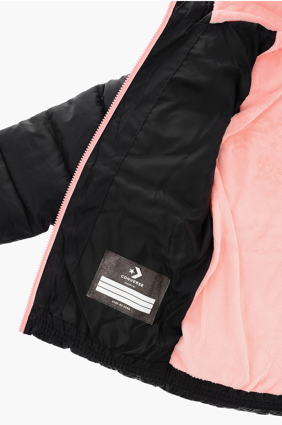 ALL STAR CHUCK TAYLOR Giubbotto Imbottito con Dettagli a contrasto e Interno in Ecopelliccia