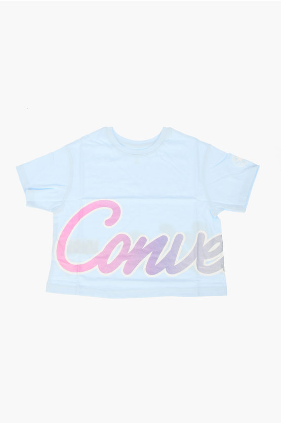 Converse All Star Chuck Taylor Glitter Printed T-shirt In Blue