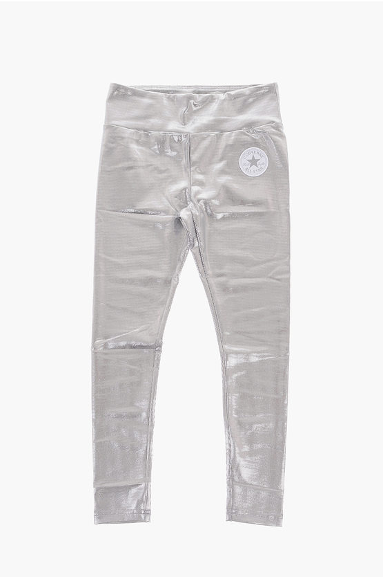 Converse All Star Chuck Taylor Holographic Effect High-waist Leggings In Grey