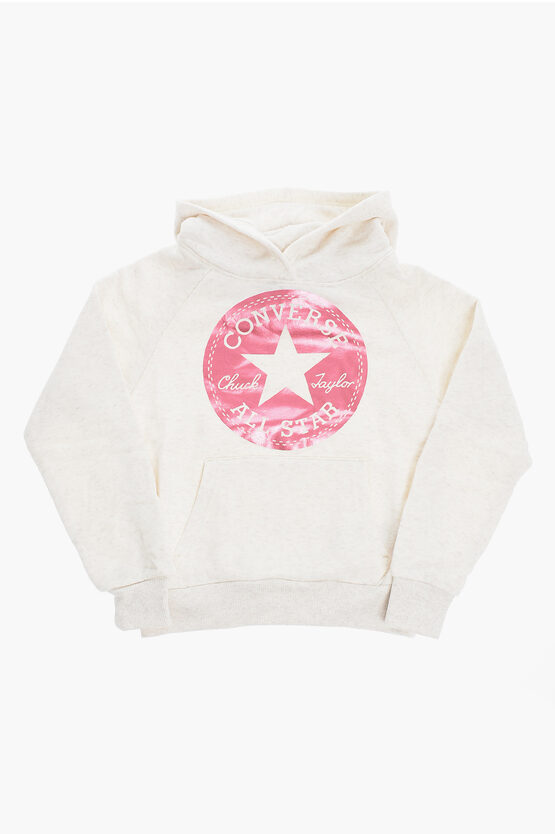 ALL STAR CHUCK TAYLOR Hoodie aus gemischter gebürsteter Baumwolle mit Maxi-Glitzer-Logo