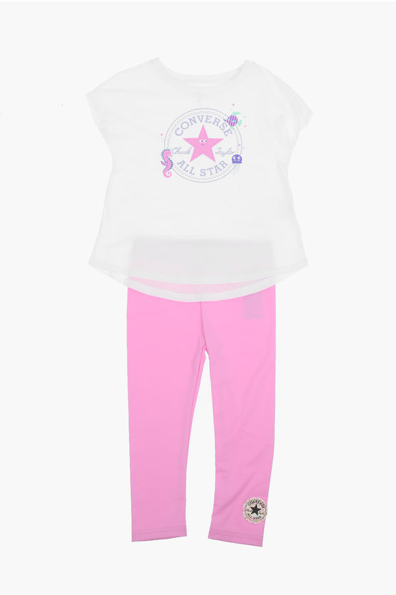 Converse All Star Chuck Taylor Leggings And T-shirt Set In Multi