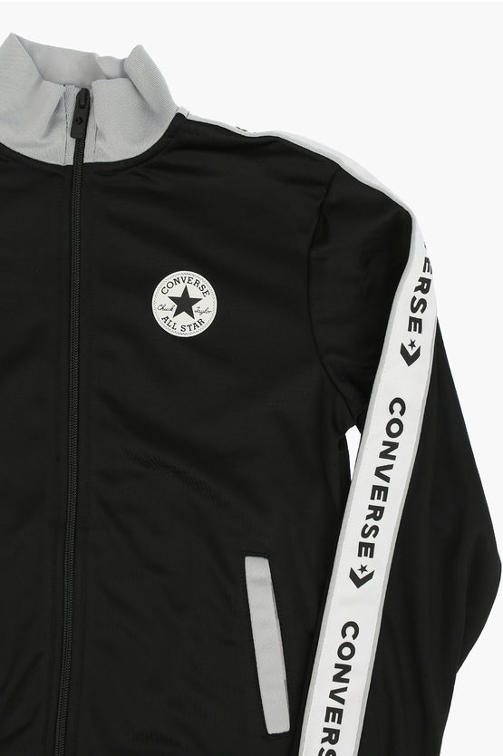 ALL STAR CHUCK TAYLOR logoed and contrasting side bands Jogger and Sweatshirt Set