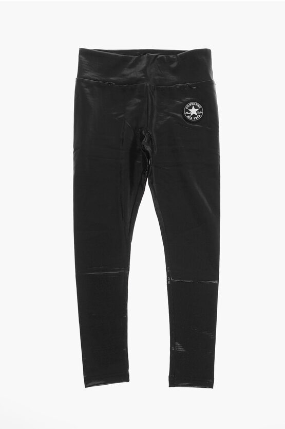 Converse All Star Chuck Taylor Patent Effect Leggings In Black