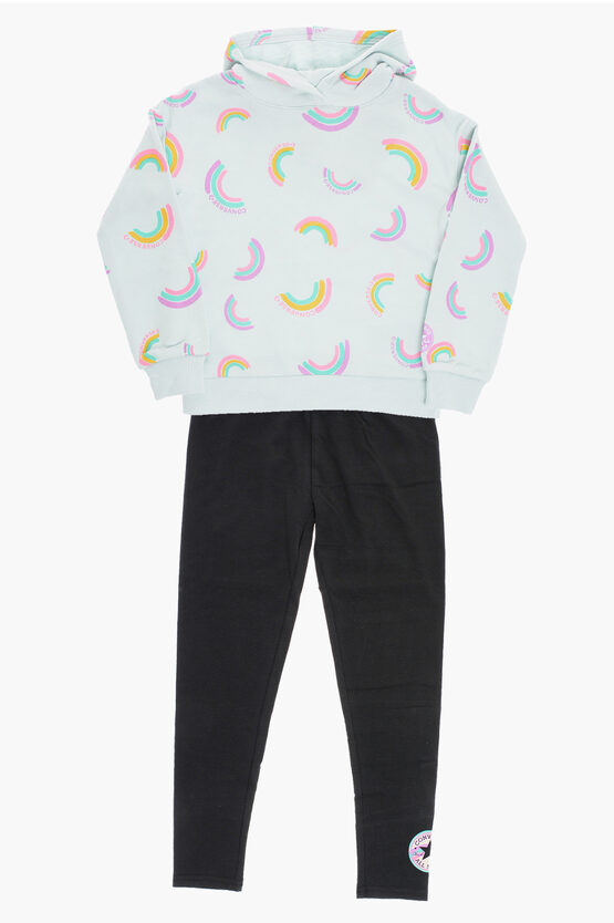 Converse All Star Chuck Taylor Printed Hoodie And Leggings Set In Black
