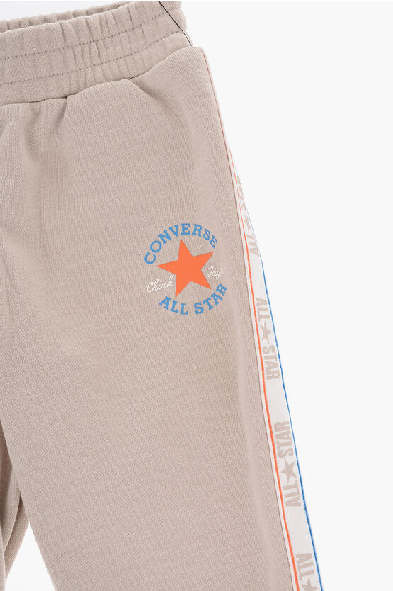 ALL STAR CHUCK TAYLOR Set Felpa Hoodie e Joggers in Tinta Unita con Banda Laterale Logata