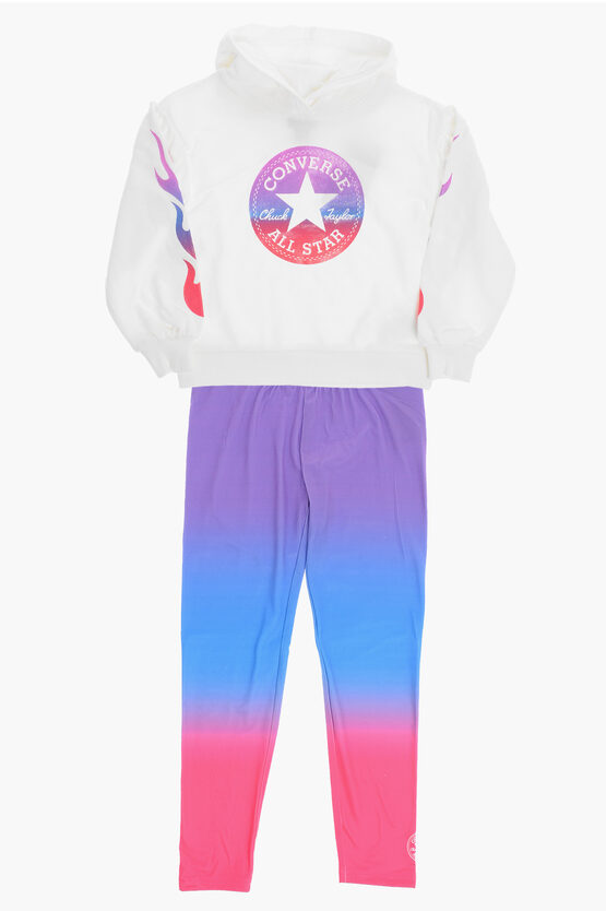 ALL STAR CHUCK TAYLOR Set Felpa Hoodie e Leggings Sfumati
