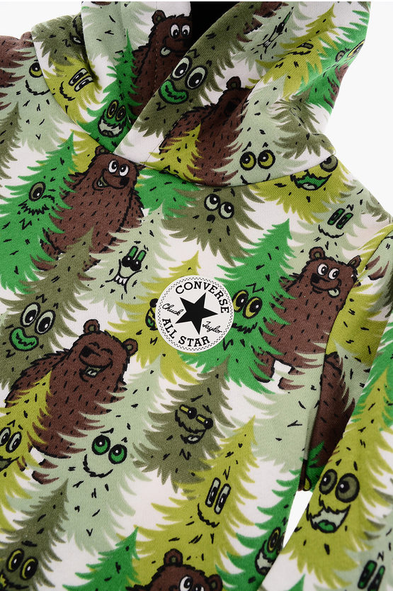 ALL STAR CHUCK TAYLOR Set Felpa Stampata All-Over con Cappuccio E Joggers