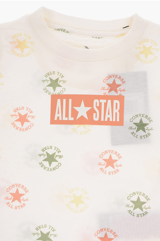 ALL STAR CHUCK TAYLOR Set T-shirt Girocollo stampata All Over e Shorts in Mesh