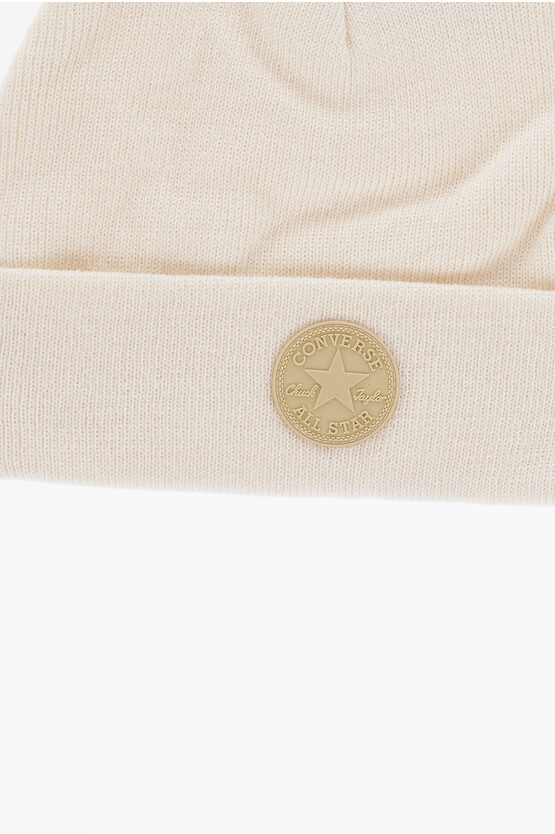 ALL STAR CHUCK TAYLOR Solid Color Beanie with Contrasting Logo