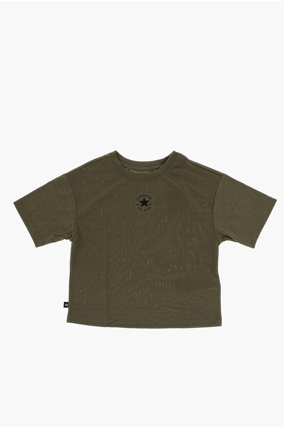 Converse All Star Chuck Taylor Solid Colour Boxy Fit Crew-neck T-shirt In Green