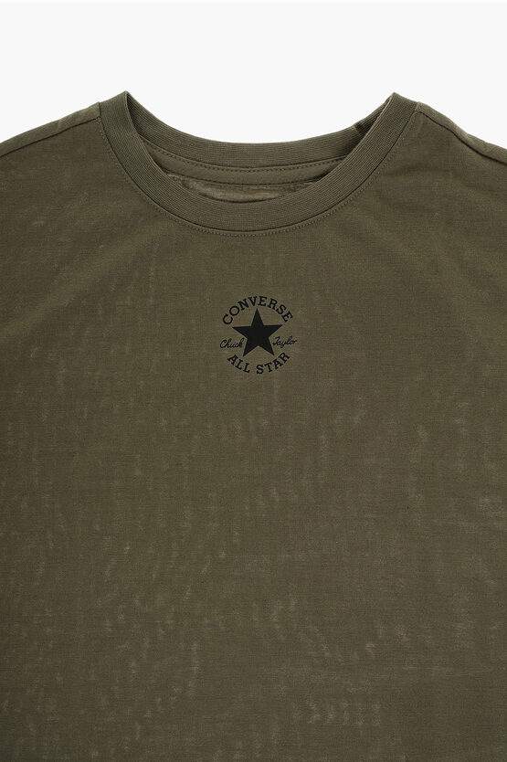 ALL STAR CHUCK TAYLOR Solid Color Boxy Fit Crew-neck T-Shirt