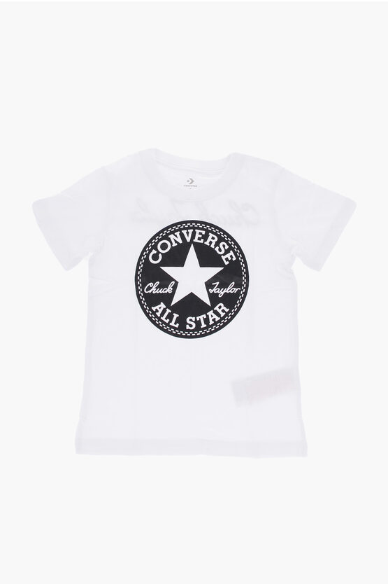 Shop Converse All Star Chuck Taylor Solid Color Crew-neck T-shirt With Con