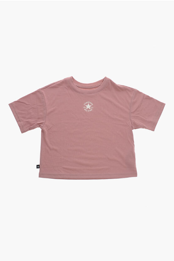 Nike All Star Chuck Taylor Solid Colour Crew-neck T-shirt With Log In Pink