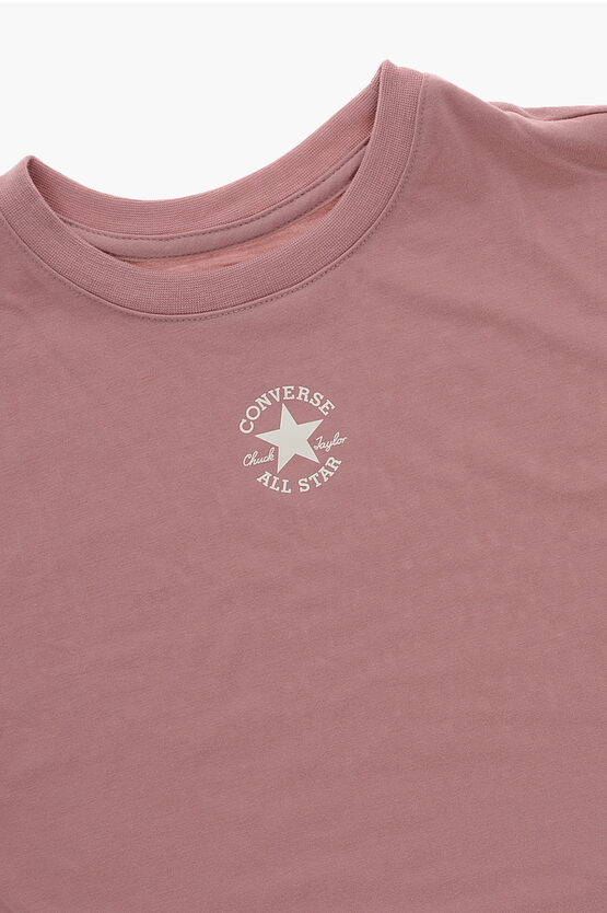 ALL STAR CHUCK TAYLOR Solid Color Crew-Neck T-shirt with Logo