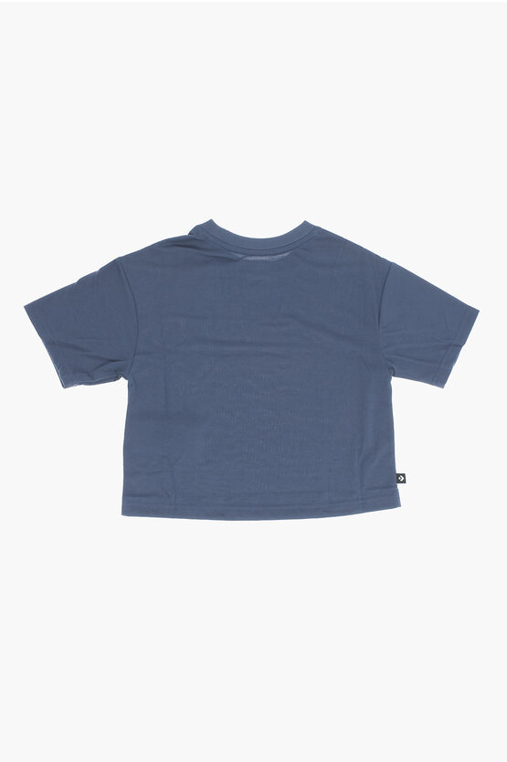 ALL STAR CHUCK TAYLOR Solid Color Crew-neck T-Shirt with Printed Logo