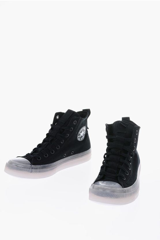 Converse All Star Chuck Taylor Solid Color Fabric Sneakers In Black