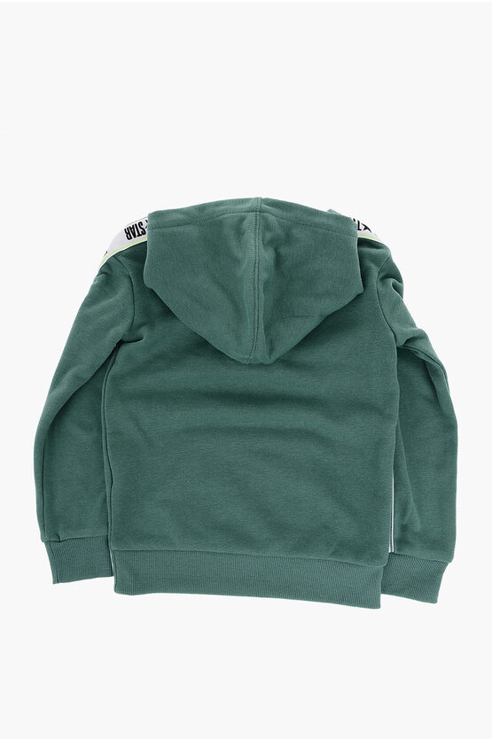 ALL STAR CHUCK TAYLOR Solid Color Hoodie and Joggers Set with Logoed Side Band