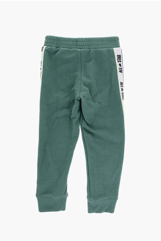 ALL STAR CHUCK TAYLOR Solid Color Hoodie and Joggers Set with Logoed Side Band