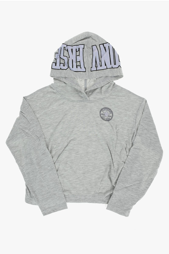 Converse All Star Chuck Taylor Solid Color Hoodie In Gray