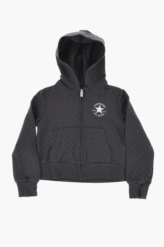 Converse All Star Chuck Taylor Solid Color Pointelle Sweatshirt With