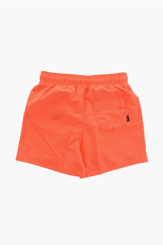 ALL STAR CHUCK TAYLOR Solid Color Swim Shorts with Drawstring Waist