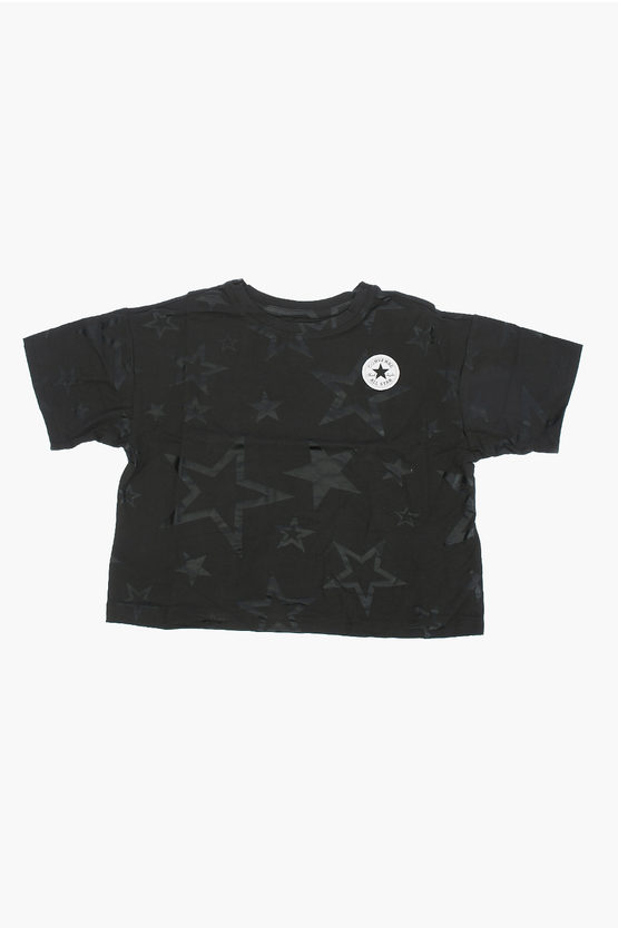 Converse All Star Chuck Taylor Stars Printed All Over T-shirt In Black