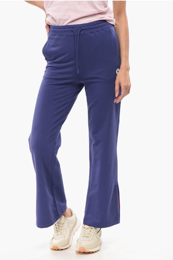 Converse All Star Chuck Taylor Stretch Cotton Joggers With Ankle Slit In Blue