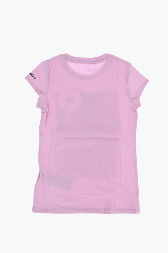 All STAR CHUCK TAYLOR T-shirt con Maxi Stampa Glitter