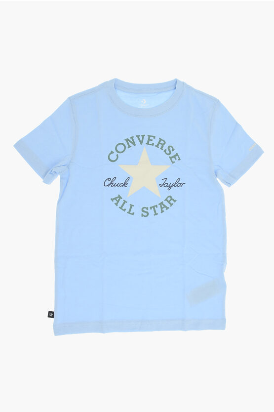 ALL STAR CHUCK TAYLOR T-Shirt Girocollo con Maxi Logo Stampato