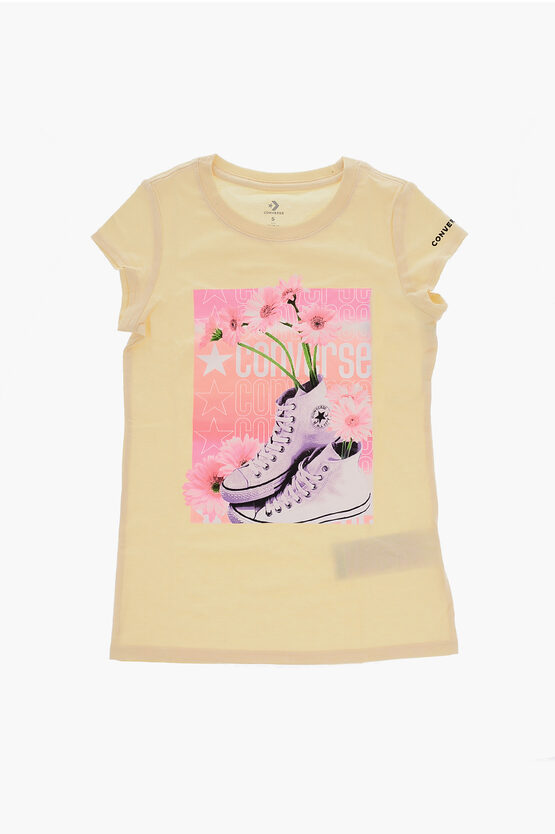 ALL STAR CHUCK TAYLOR T-shirt Girocollo con Stampa Frontale