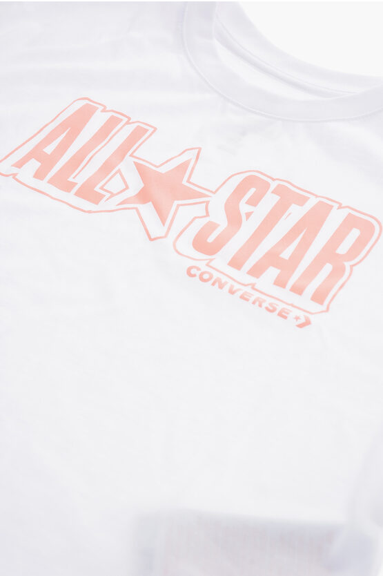 ALL STAR CHUCK TAYLOR T-Shirt Girocollo con Stampa Logo a Contrasto