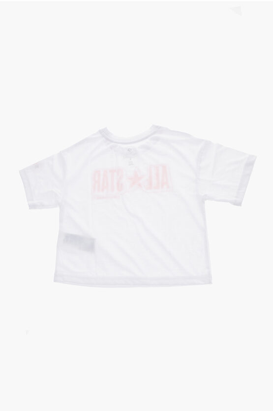 ALL STAR CHUCK TAYLOR T-Shirt Girocollo con Stampa Logo a Contrasto