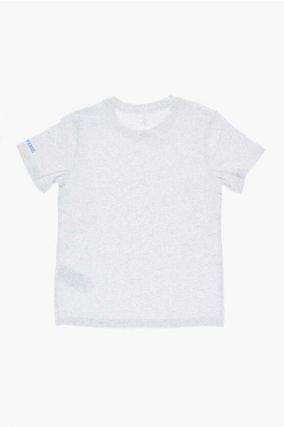 ALL STAR CHUCK TAYLOR T-shirt Girocollo in Misto Cotone con Logo in Rilievo