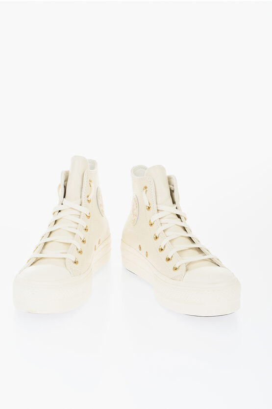 Converse All Star Chuck Taylor Textured Leather Lift High-top Sneaker