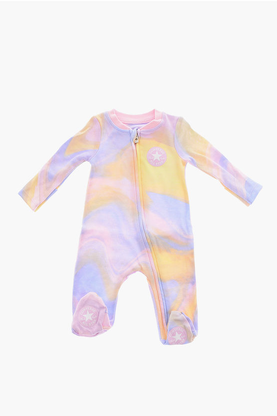 Converse All Star Chuck Taylor Tie Dye Effect Romper Suit With Zip On In Multi
